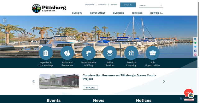 Security scan screenshot of https://www.pittsburgca.gov/