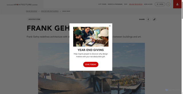 Security scan screenshot of https://www.architecture.org/online-resources/architecture-encyclopedia/frank-gehry