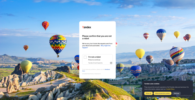 Security scan screenshot of https://t.rasp.yandex.ru