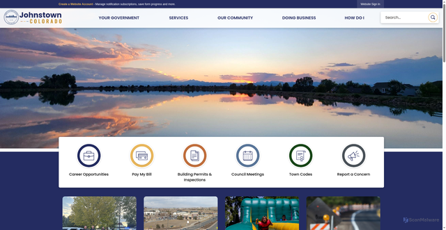 Security scan screenshot of https://johnstownco.gov/
