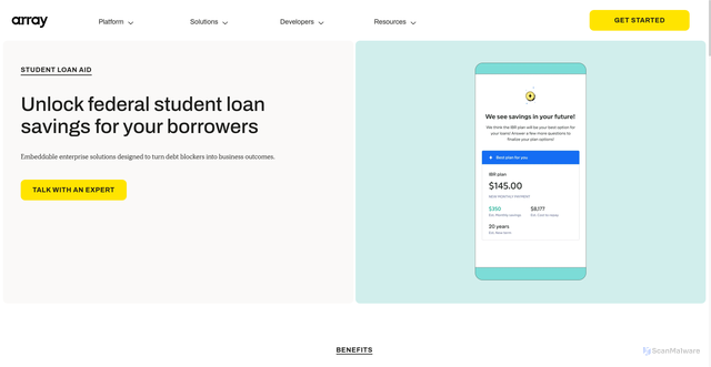 Security scan screenshot of https://payitoff.io