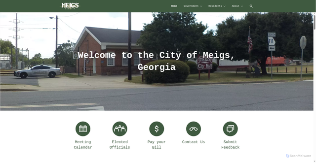 Security scan screenshot of https://cityofmeigs.gov/