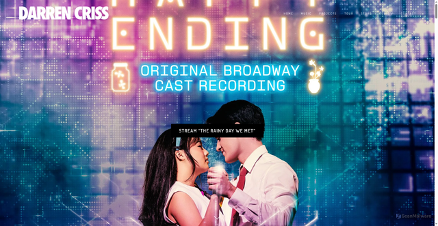 Security scan screenshot of http://www.darrencriss.com/