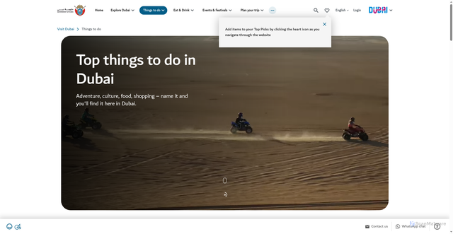 Security scan screenshot of https://www.visitdubai.com/en/things-to-do