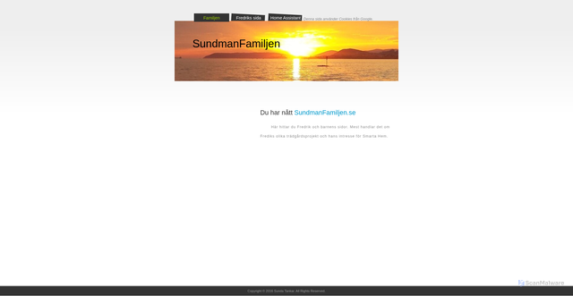 Security scan screenshot of https://sundmanfamiljen.se