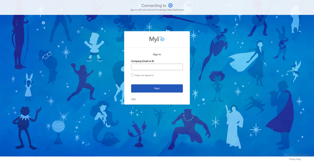 Security scan screenshot of https://disney.okta.com