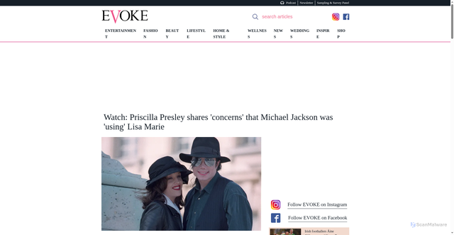 Security scan screenshot of https://evoke.ie/2025/10/03/entertainment/tv/priscilla-presley-claims