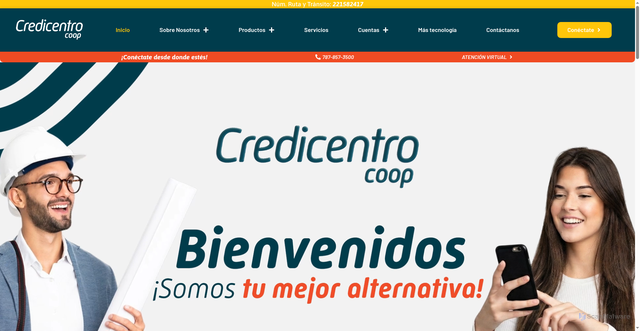 Security scan screenshot of credicentrocoop.10web.cloud