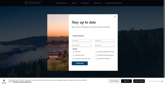 Security scan screenshot of https://sanmanuel-nsn.gov/