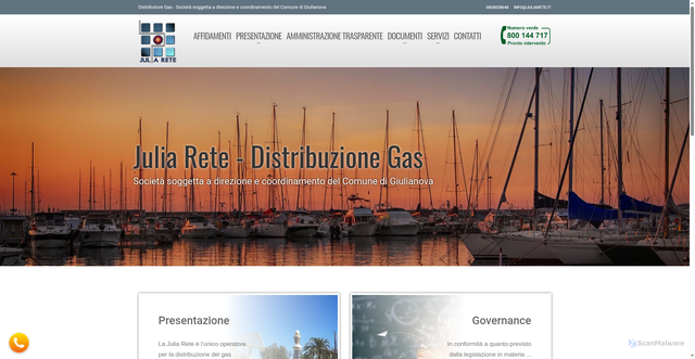 Security scan screenshot of https://www.juliarete.it/