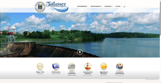 Security scan screenshot of https://www.tallasseeal.gov/