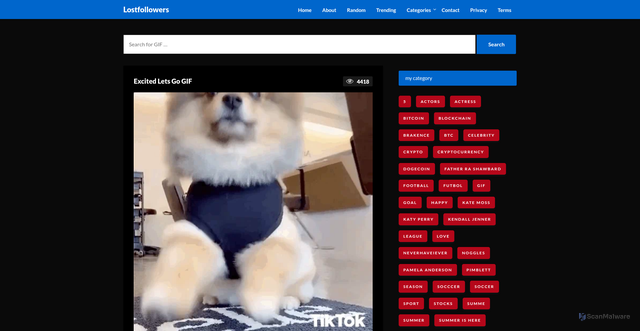 Security scan screenshot of https://batchfork.com/excited-lets-go-gif/