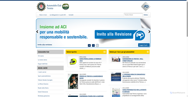 Security scan screenshot of https://treviso.aci.it/