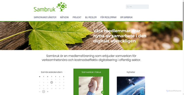 Security scan screenshot of https://sambruk.se