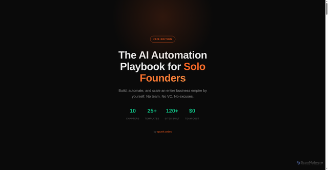 Security scan screenshot of https://spunk-codes.pages.dev/ebook-ai-automation.html