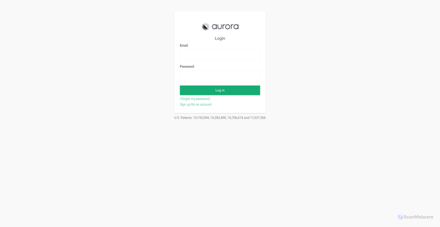 Security scan screenshot of https://app.aurorasolar.com
