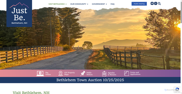 Security scan screenshot of https://bethlehemnh.gov/