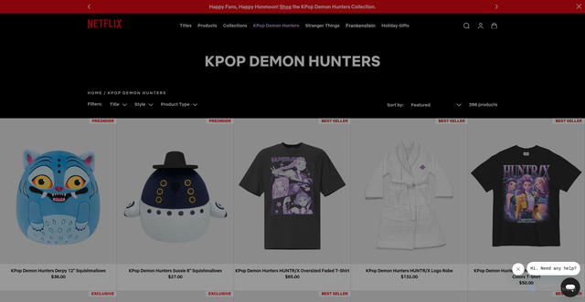 Security scan screenshot of https://www.netflix.shop/collections/kpop-demon-hunters?srsltid=AfmBOopMYwvPGOEBcvbfQHmFpBnEsVKZ_qn3b5hVDdApadLbVgpD-H7-