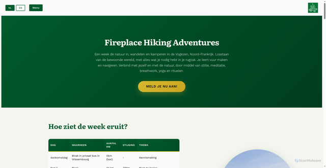 Security scan screenshot of https://fireplacehiking-8qx2dfz1wd.edgeone.app/