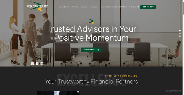 Security scan screenshot of https://dkllpcpa.com