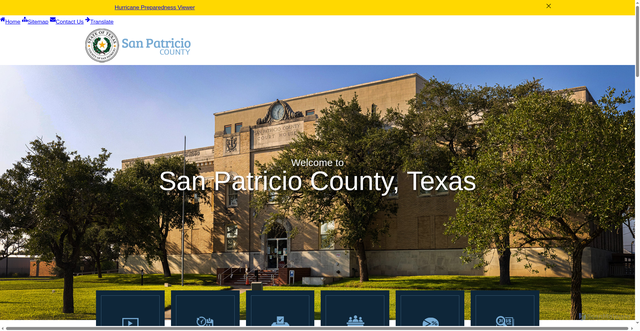 Security scan screenshot of https://www.sanpatriciocountytx.gov/