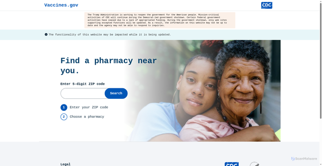 Security scan screenshot of https://www.vaccines.gov/en/