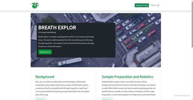 Security scan screenshot of https://breathexplore.se