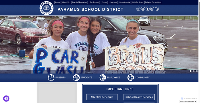 Security scan screenshot of https://www.paramus.k12.nj.us/