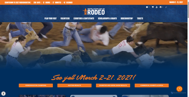Security scan screenshot of https://www.rodeohouston.com
