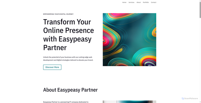Security scan screenshot of https://easypeasypartner.se