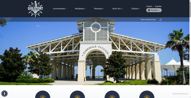 Security scan screenshot of https://gulfport-ms.gov/