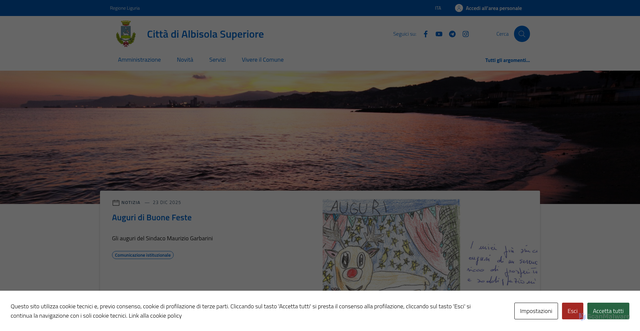 Security scan screenshot of https://comune.albisola-superiore.sv.it/