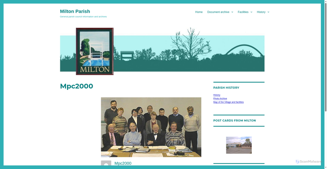 Security scan screenshot of https://www.miltonvillage.org.uk/gmedia/mpc2000_1-jpg