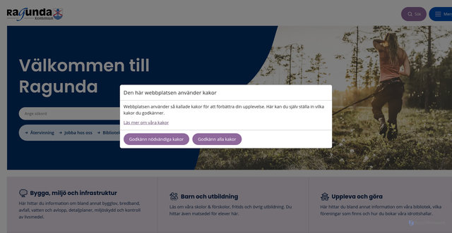 Security scan screenshot of http://www.ragunda.se
