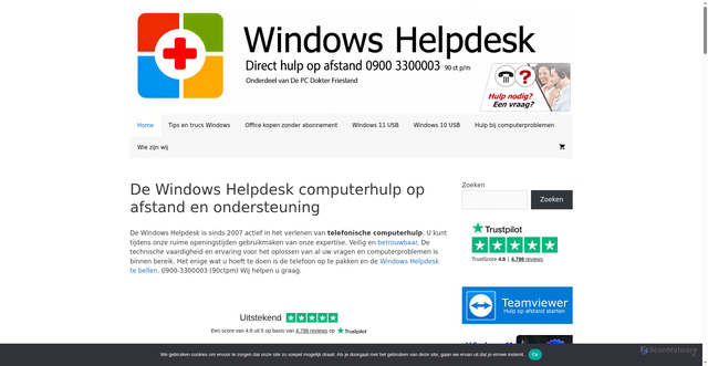 Security scan screenshot of https://windows-helpdesk.nl