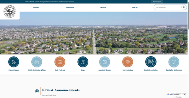 Security scan screenshot of https://www.sarpy.gov//