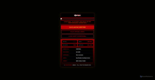Security scan screenshot of http://congtogel83.pages.dev/