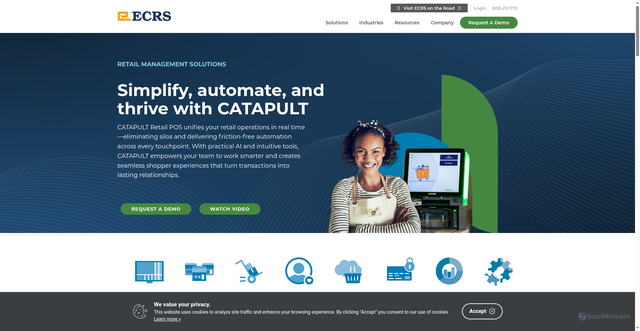 Security scan screenshot of https://ecrs.com
