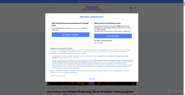 Security scan screenshot of https://www.dnn.de