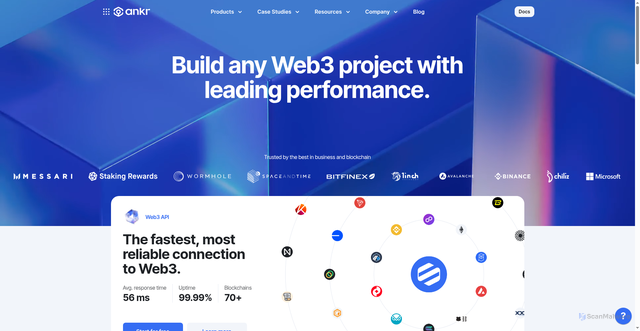 Security scan screenshot of https://ankr.com