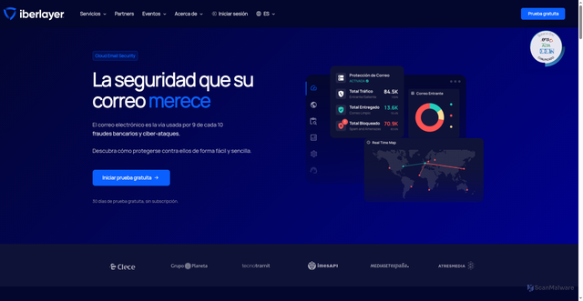 Security scan screenshot of https://iberlayer.com