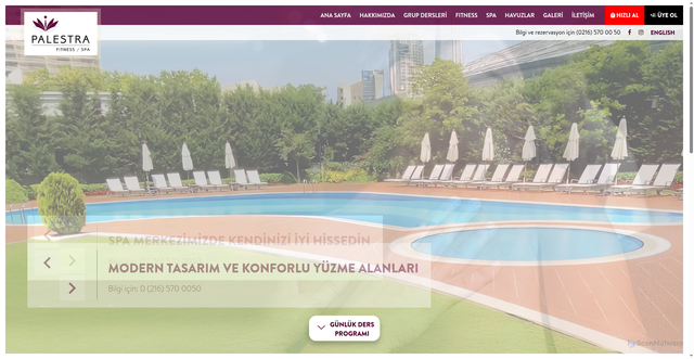 Security scan screenshot of https://www.palestra.com.tr/