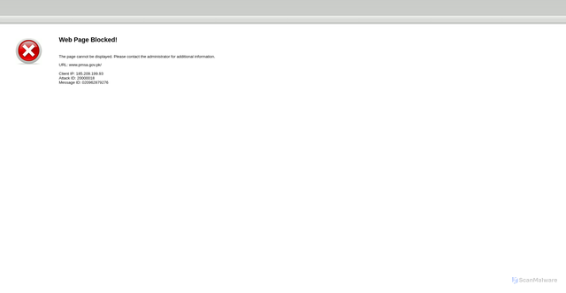 Security scan screenshot of https://www.pmsa.gov.pk
