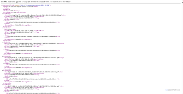 Security scan screenshot of https://upload.cliengage.org