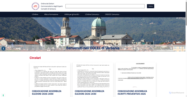 Security scan screenshot of https://verbania.commercialisti.it/