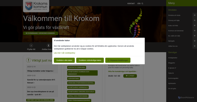Security scan screenshot of https://www.krokom.se/