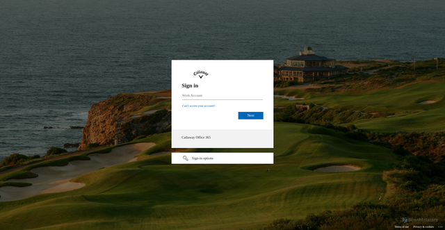 Security scan screenshot of https://callawaygolfco-my.sharepoint.com