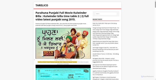Security scan screenshot of https://ocilerat.pages.dev/posts/parahuna-punjabi-full-movie-kulwinder-billa