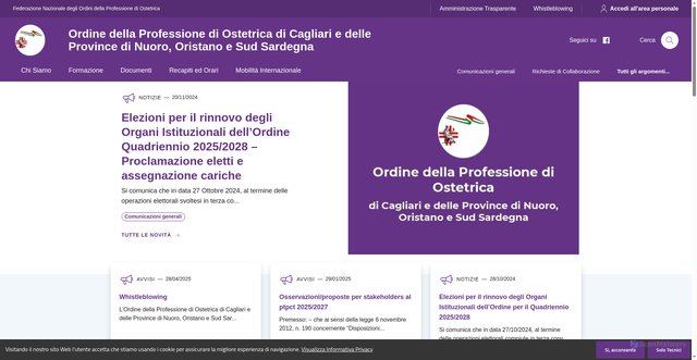 Security scan screenshot of https://www.ostetrichecagliari.org