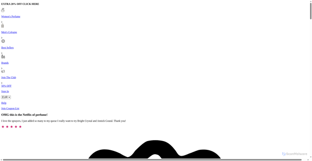 Security scan screenshot of https://perfume.com